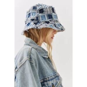 Supreme Frayed Patchwork Denim Crusher Hat Urban Outfitters